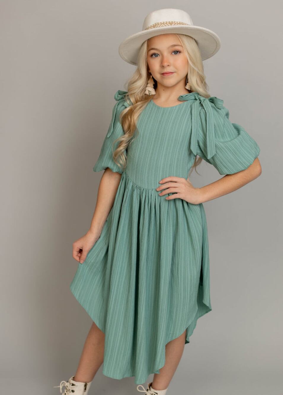 Joyfolie Mia Joy Maylie Dress in Aqua Girl’s Size 5